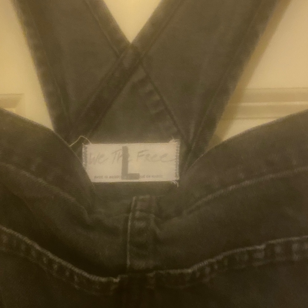 We The Free Black  Denim Overalls